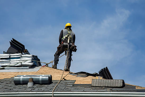 Professional Storm Damage Roof Repair technician working in Roundup, MT